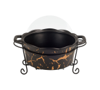 Vicenza Wadah Saji Bulat Motif Marmer Hitam BM681